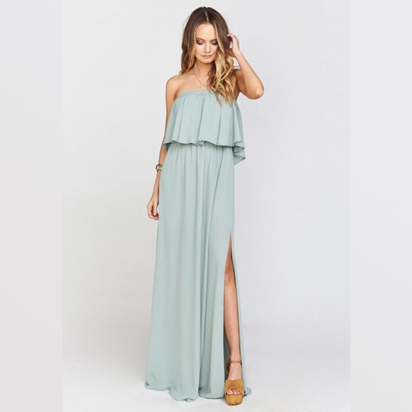 hacienda maxi dress silver sage crisp